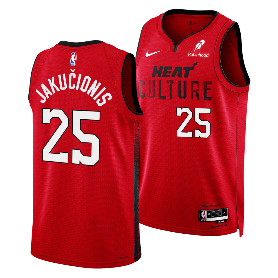 Kasparas Jakučionis Nike HEAT Culture: Blood Red Swingman Jersey