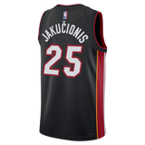 Kasparas Jakučionis Nike Miami HEAT Icon Black Swingman Jersey