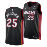 Kasparas Jakučionis Nike Miami HEAT Icon Black Swingman Jersey