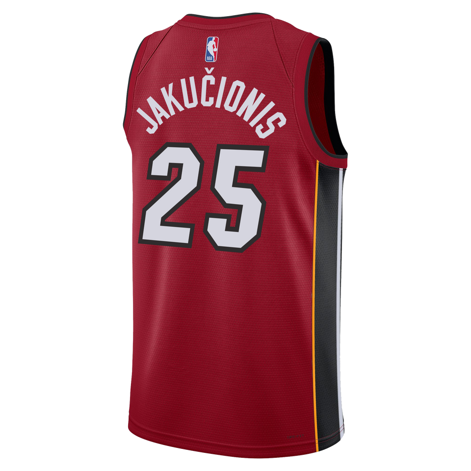 Kasparas Jakučionis Nike Jordan Brand Miami HEAT Statement Red Swingman Jersey