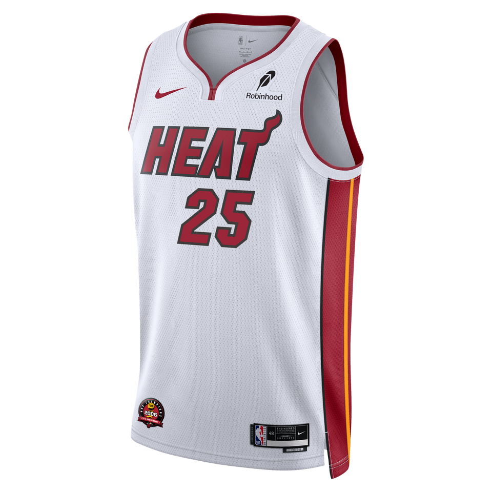 Kasparas Jakučionis Nike Miami HEAT Association White Youth Swingman Jersey