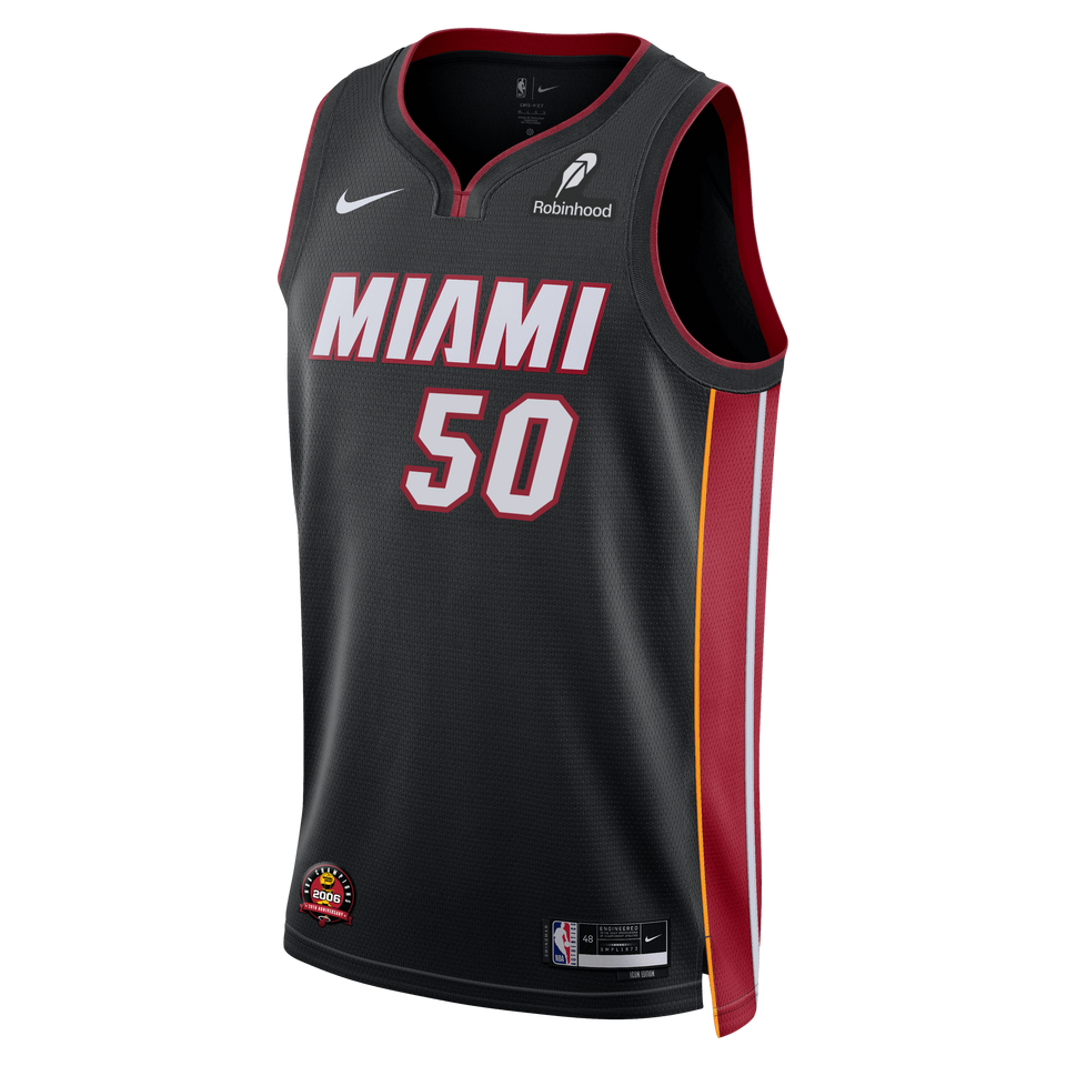 Vladislav Goldin Nike Miami HEAT Icon Black Swingman Jersey