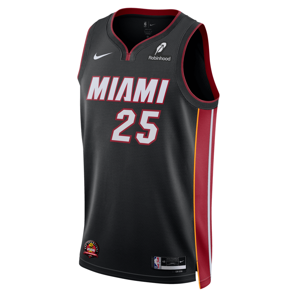 Kasparas Jakučionis Nike Miami HEAT Icon Black Swingman Jersey