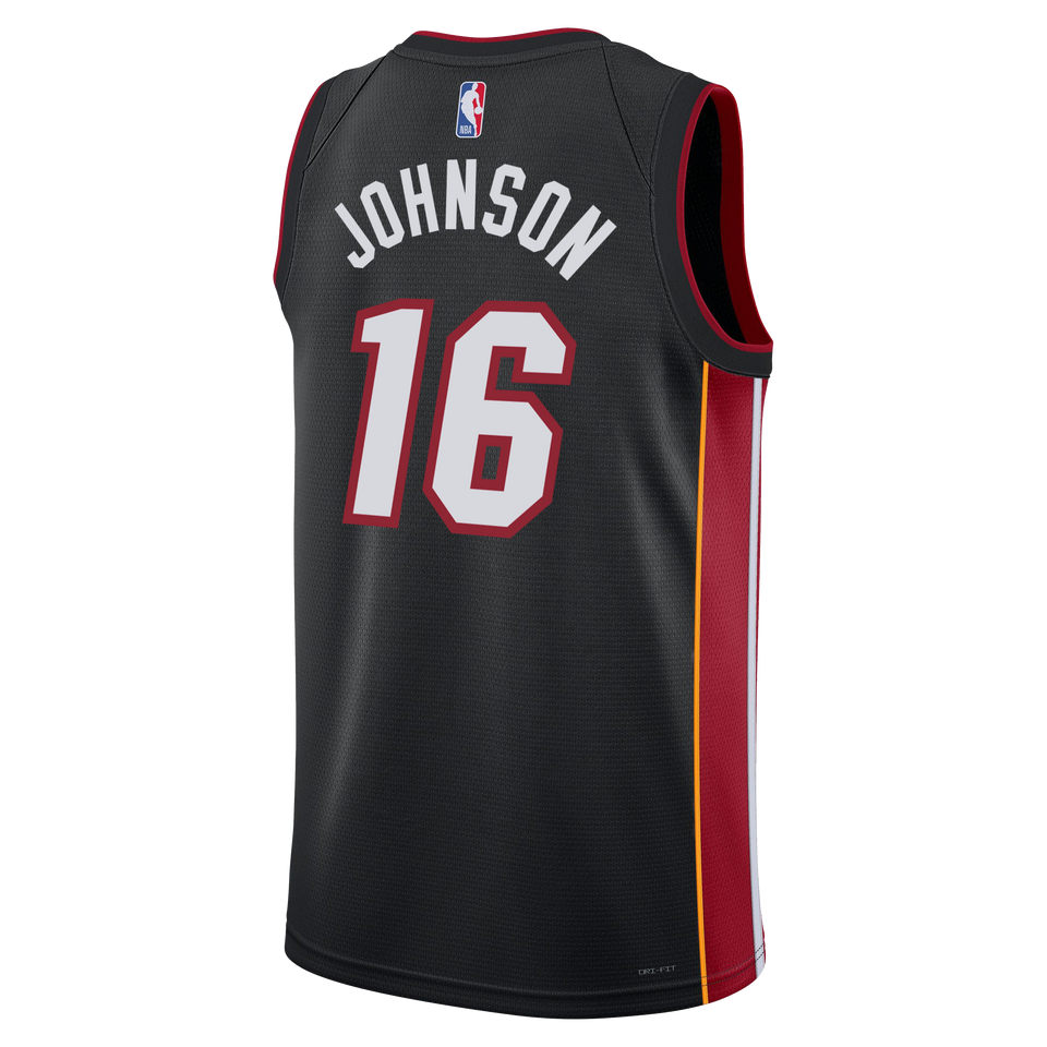 Keshad Johnson Nike Miami HEAT Icon Black Swingman Jersey