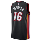Keshad Johnson Nike Miami HEAT Icon Black Youth Swingman Jersey