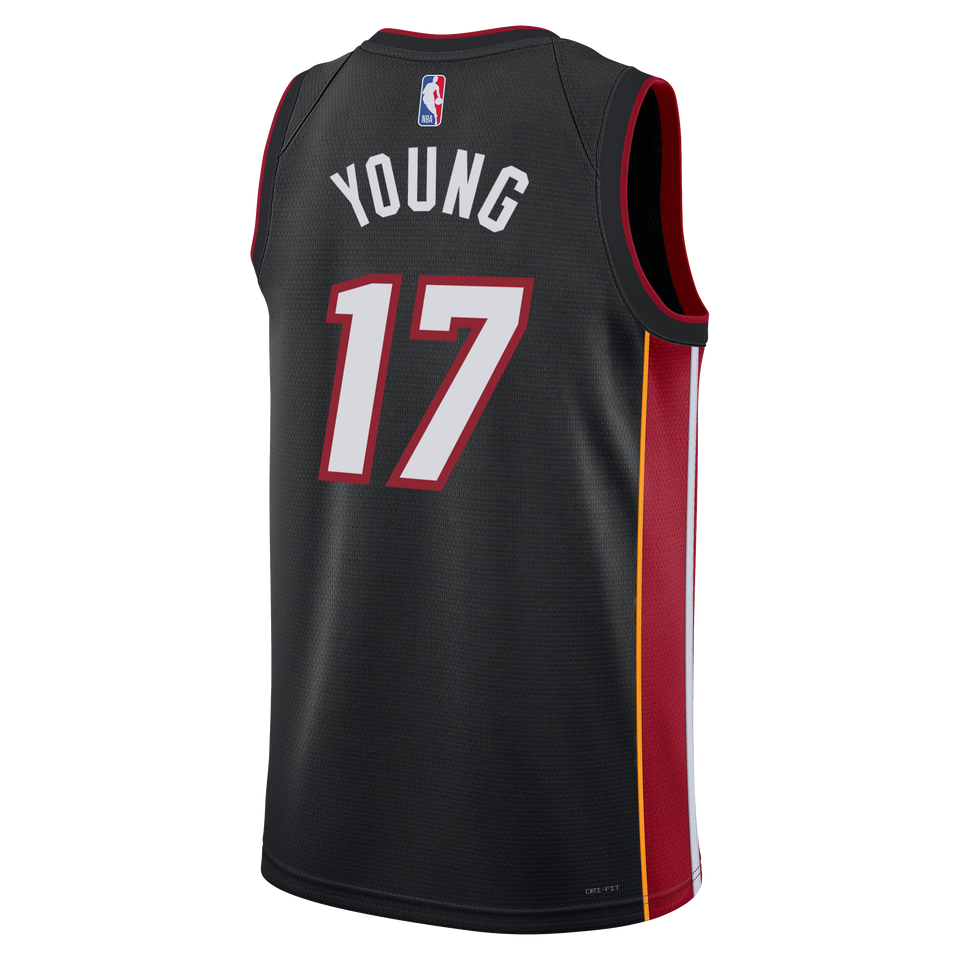 Jahmir Young Nike Miami HEAT Icon Black Swingman Jersey