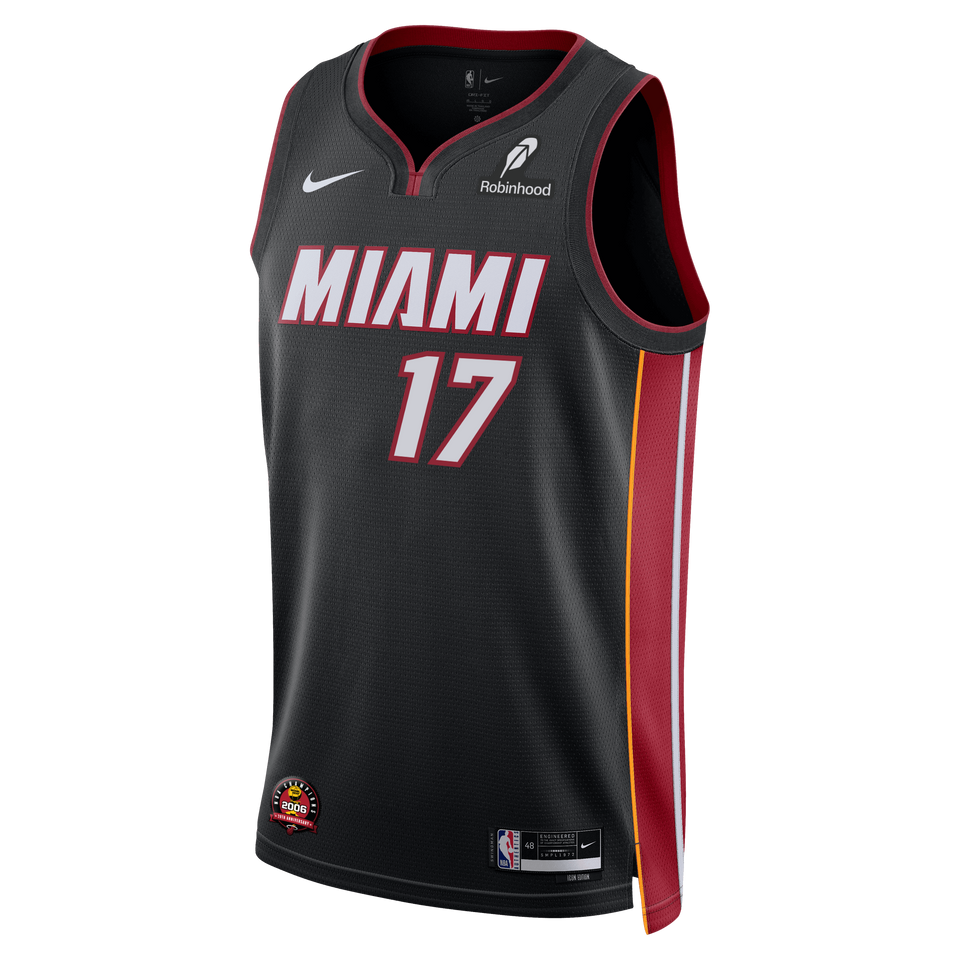 Jahmir Young Nike Miami HEAT Icon Black Youth Swingman Jersey