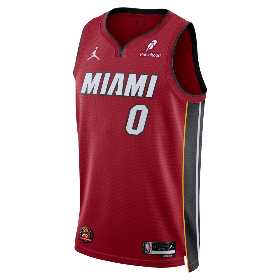 Simone Fontecchio Nike Jordan Brand Miami HEAT Statement Red Swingman Jersey