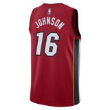 Keshad Johnson Nike Jordan Brand Miami HEAT Statement Red Swingman Jersey