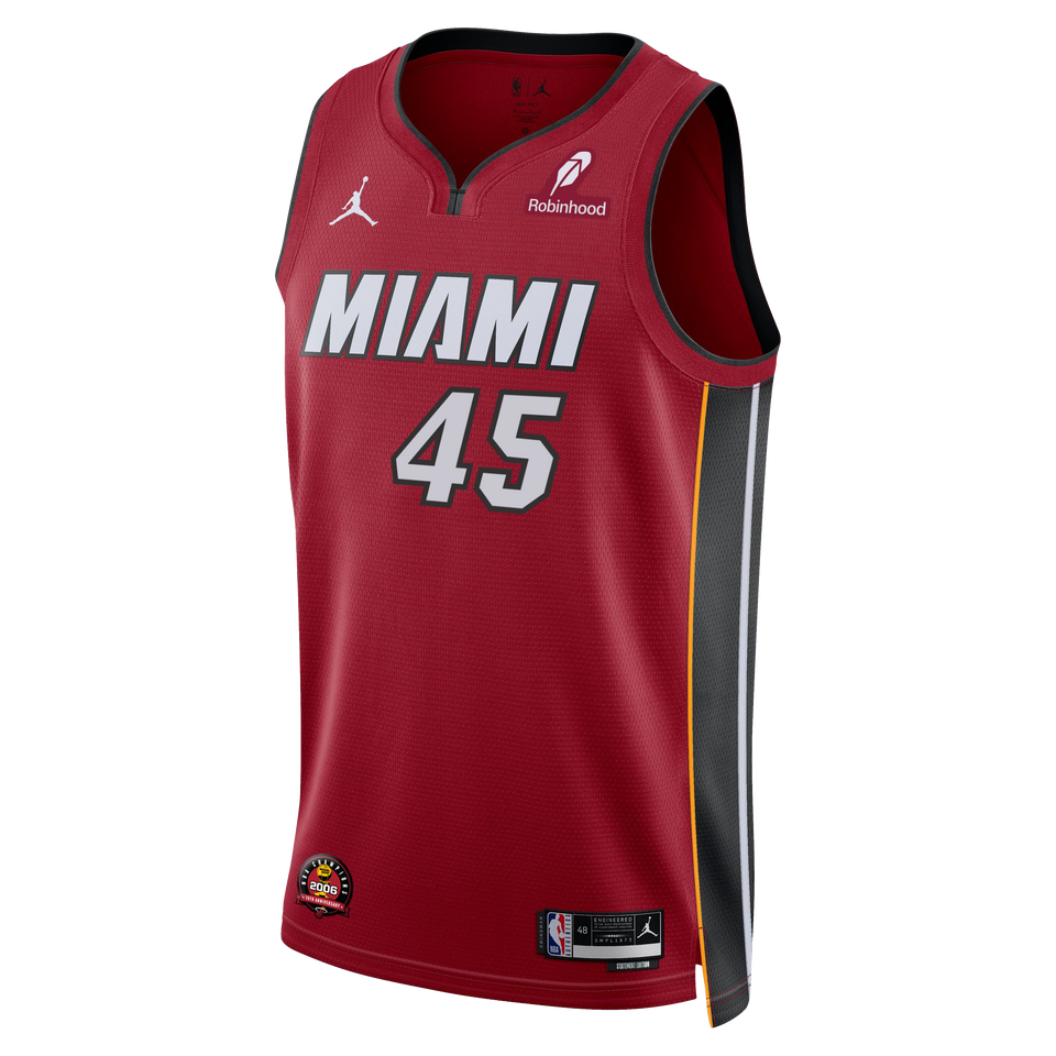 Davion Mitchell Nike Jordan Brand Miami HEAT Statement Red Swingman Youth Jersey