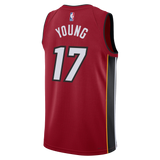 Jahmir Young Nike Jordan Brand Miami HEAT Statement Red Swingman Jersey