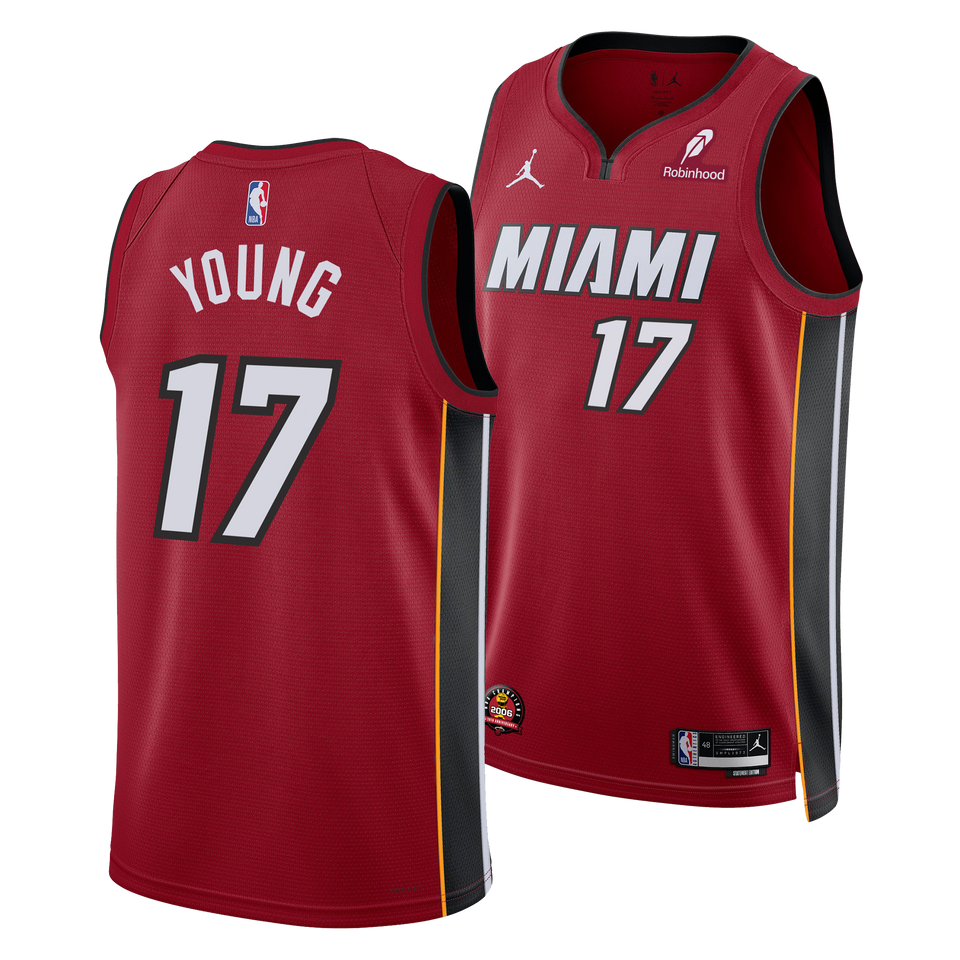 Jahmir Young Nike Jordan Brand Miami HEAT Statement Red Swingman Jersey