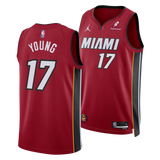 Jahmir Young Nike Jordan Brand Miami HEAT Statement Red Swingman Jersey