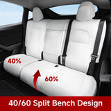 Premium Tesla Model Y 7 Seater Seat Cover Set with Upgraded 2nd-Row 40/60 Split Bench Design for Ultimate Comfort and Protection