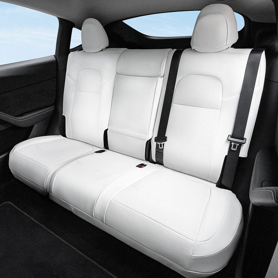 Premium Tesla Model Y 7 Seater Seat Cover Set with Upgraded 2nd-Row 40/60 Split Bench Design for Ultimate Comfort and Protection