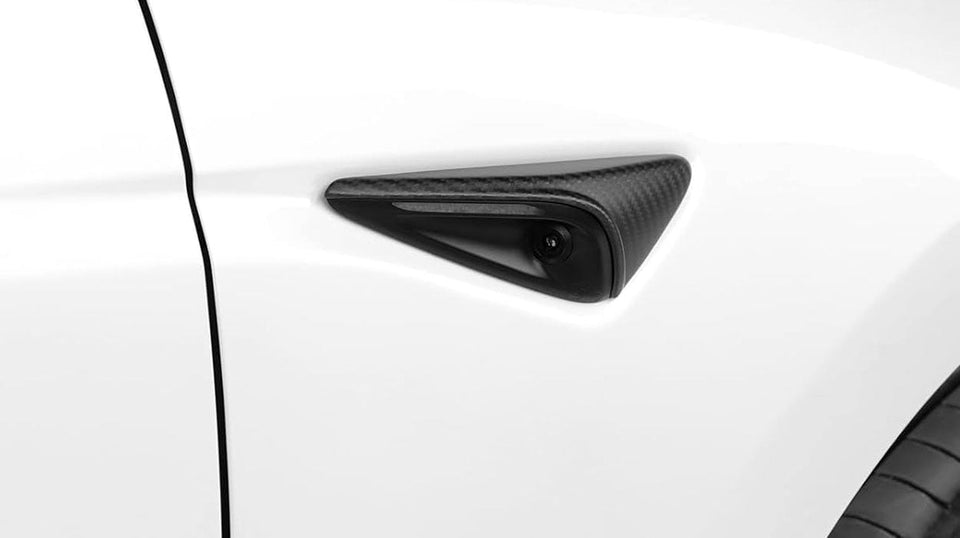 2025-2026 Tesla Model Y Juniper / Model 3 Highland Carbon Fiber Side Camera Covers