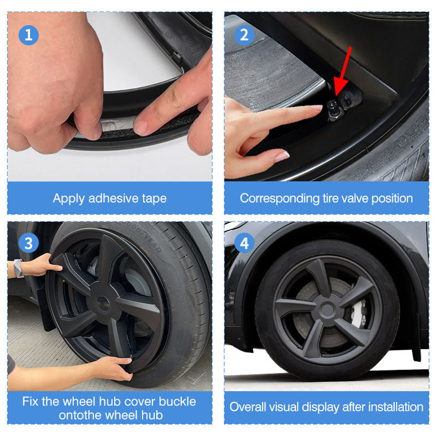 2025-2026 Tesla Model Y Juniper Wheel Covers (19 in) - 5 Spokes