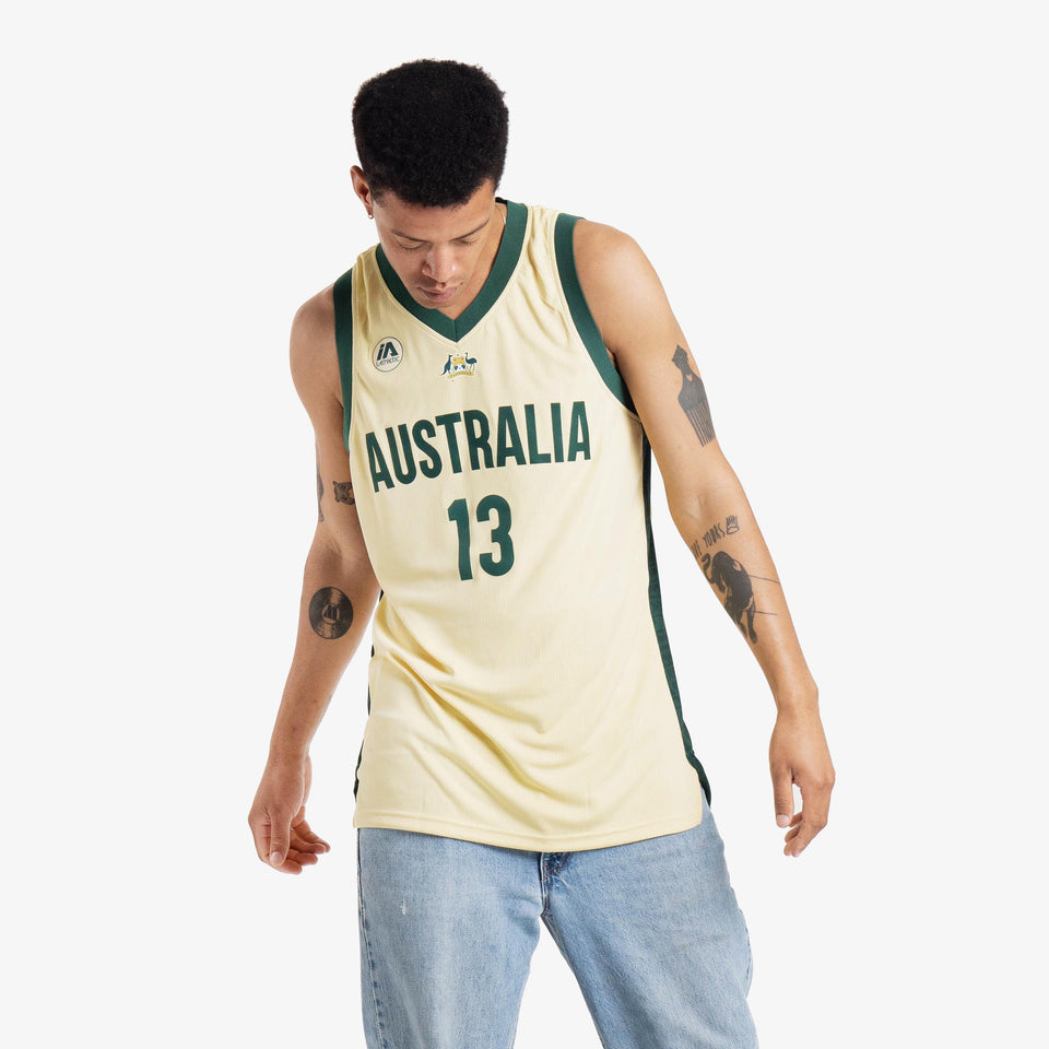 Jock Landale Australian Boomers National Away Sand Jersey