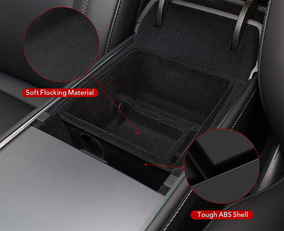 2021-2025 Tesla Model Y & Model 3 Armrest Storage Tray
