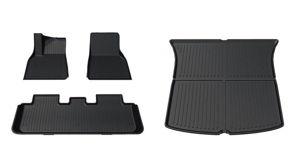 2020-2025 Tesla Model Y Floor Mats & Rear Trunk Mat (5 Seater)