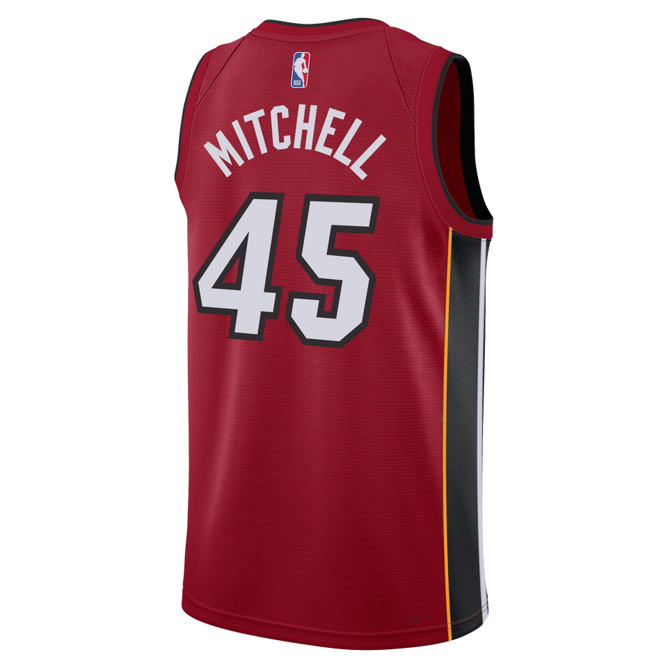Davion Mitchell Nike Jordan Brand Miami HEAT Statement Red Swingman Jersey