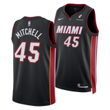 Davion Mitchell Nike Miami HEAT Icon Black Youth Swingman Jersey