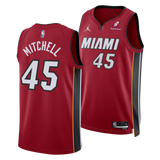 Davion Mitchell Nike Jordan Brand Miami HEAT Statement Red Swingman Jersey