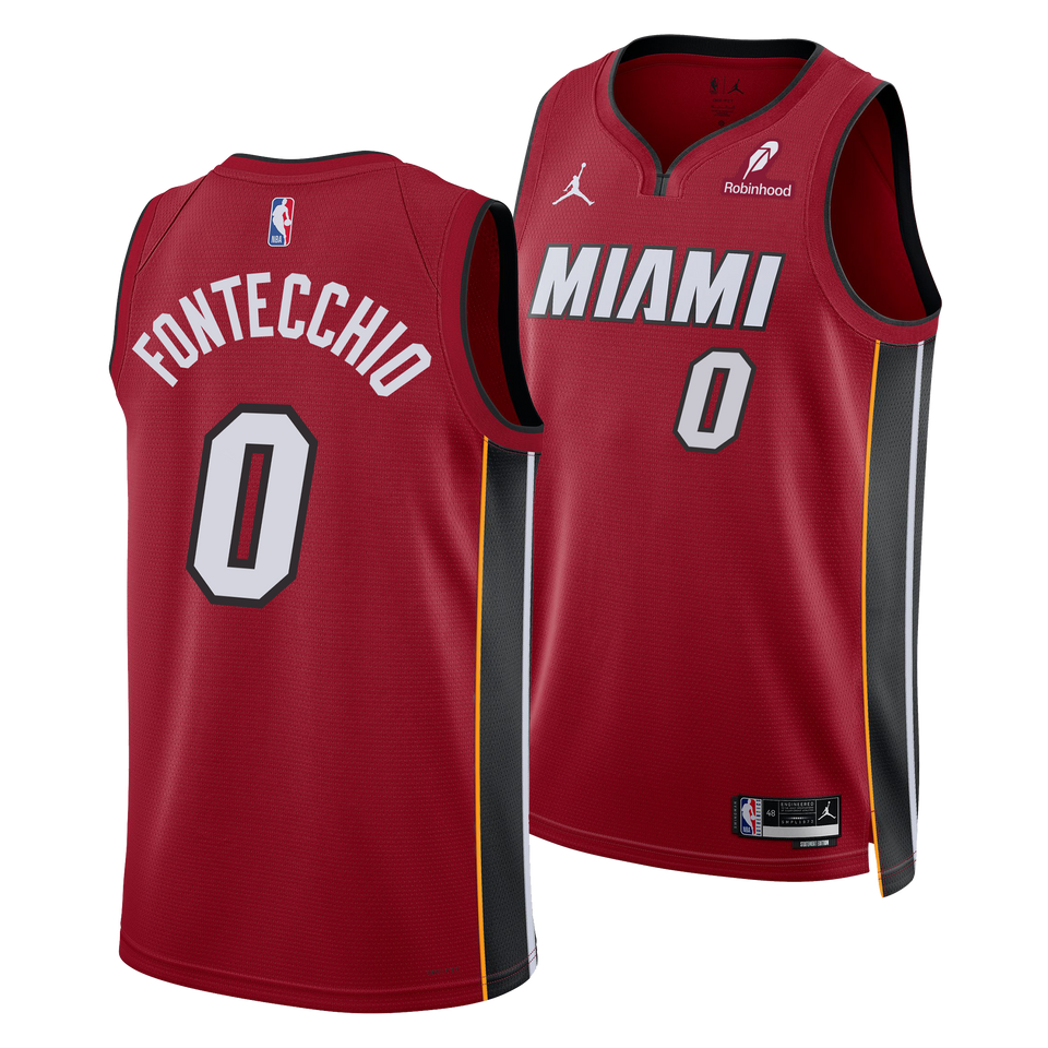 Simone Fontecchio Nike Jordan Brand Miami HEAT Statement Red Swingman Youth Jersey