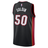 Vladislav Goldin Nike Miami HEAT Icon Black Swingman Jersey