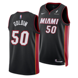 Vladislav Goldin Nike Miami HEAT Icon Black Swingman Jersey