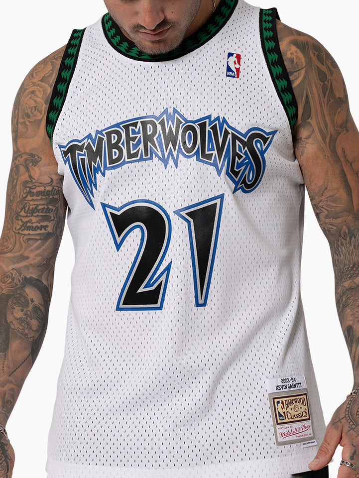 Kevin Garnett Minnesota Timberwolves HWC Throwback Home NBA Swingman Jersey