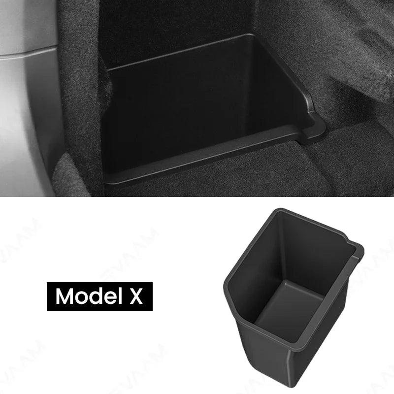 2023+ Tesla Model X Rear Trunk Side Storage Organizer - Convenient Box for Cargo Organization