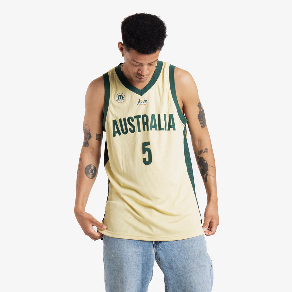 Patty Mills Australian Boomers National Away Yellow Jersey