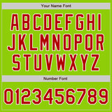 Custom Stitched Neon Green Red-White Baseball Pullover Sweatshirt Hoodie