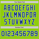 Custom Stitched Neon Green Royal-White Baseball Pullover Sweatshirt Hoodie