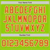 Custom Stitched Neon Green Orange-White Baseball Pullover Sweatshirt Hoodie