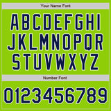 Custom Stitched Neon Green Navy-White Baseball Pullover Sweatshirt Hoodie