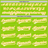 Custom Stitched Neon Green White-Gold Baseball Pullover Sweatshirt Hoodie