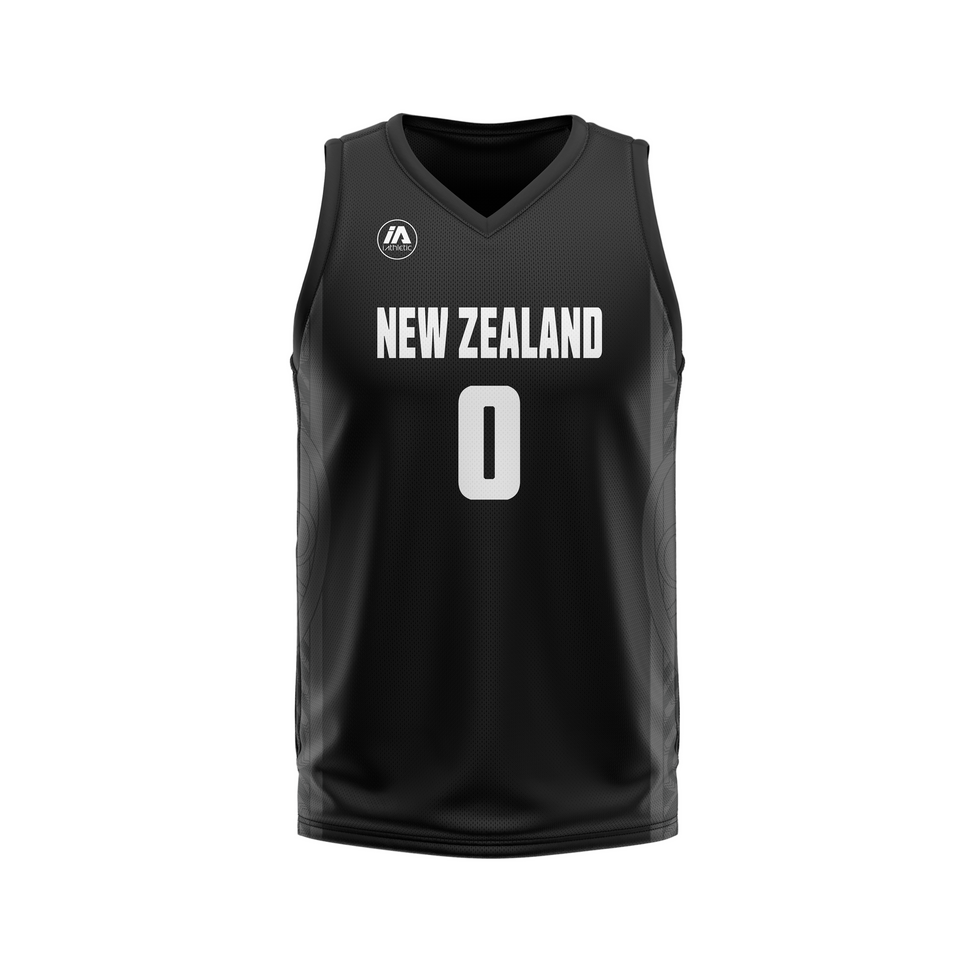 New Zealand Tall Blacks #0 National Black Official Youth Jersey