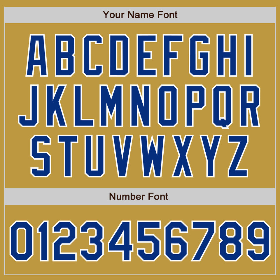 Custom Stitched Old Gold Royal-White Baseball Pullover Sweatshirt Hoodie