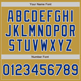 Custom Stitched Old Gold Royal-White Baseball Pullover Sweatshirt Hoodie