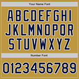 Custom Stitched Old Gold Navy-White Baseball Pullover Sweatshirt Hoodie