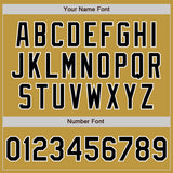 Custom Stitched Old Gold Black-White Baseball Pullover Sweatshirt Hoodie