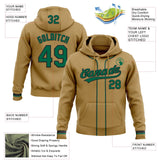 Custom Stitched Old Gold Kelly Green-Black Baseball Pullover Sweatshirt Hoodie