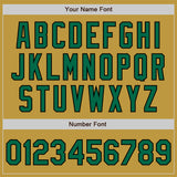 Custom Stitched Old Gold Kelly Green-Black Baseball Pullover Sweatshirt Hoodie