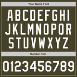 Custom Stitched Olive White-Olive Baseball Pullover Sweatshirt Hoodie