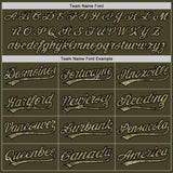 Custom Stitched Olive Camo-Black Baseball Pullover Sweatshirt Hoodie