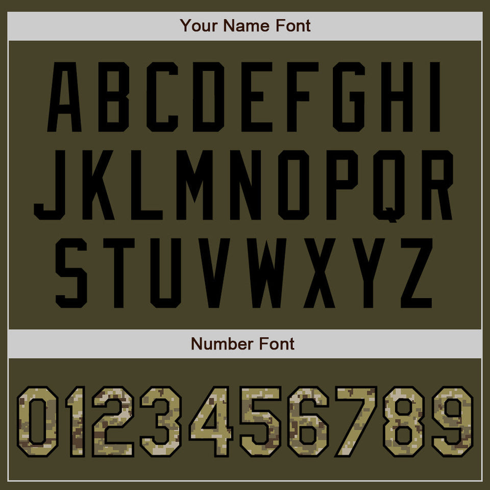 Custom Stitched Olive Camo-Black Baseball Pullover Sweatshirt Hoodie