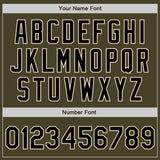 Custom Stitched Olive Black-Cream Baseball Pullover Sweatshirt Hoodie