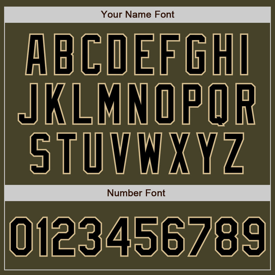 Custom Stitched Olive Black-Vegas Gold Baseball Pullover Sweatshirt Hoodie